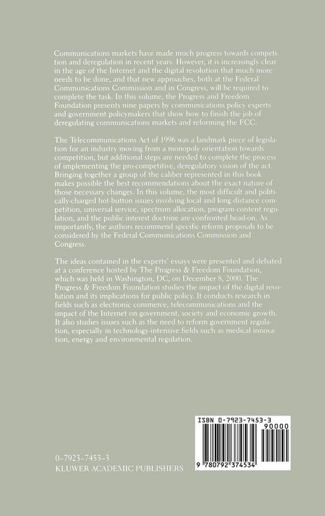 Produktbild: Communications Deregulation and FCC Reform: Finishing the Job