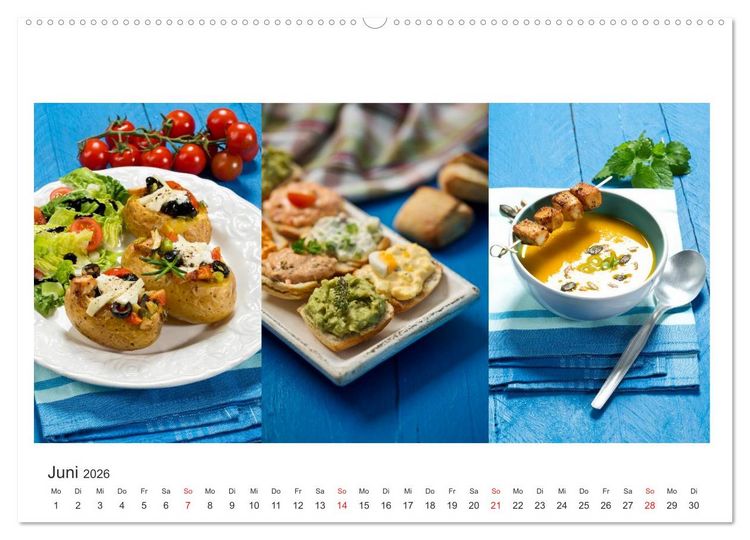 Produktbild: K&ouml;stlichkeiten aus der K&uuml;che (hochwertiger Premium Wandkalender 2026 DIN A2 quer), Kunstdruck in Hochglanz