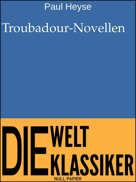 Produktbild: Troubadour-Novellen