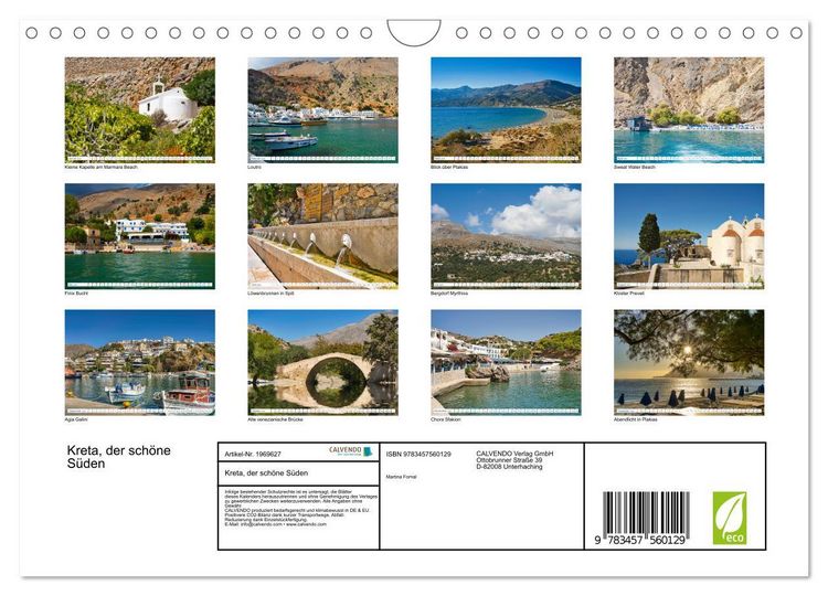 Produktbild: Kreta, der sch&ouml;ne S&uuml;den (Wandkalender 2026 DIN A4 quer), CALVENDO Monatskalender