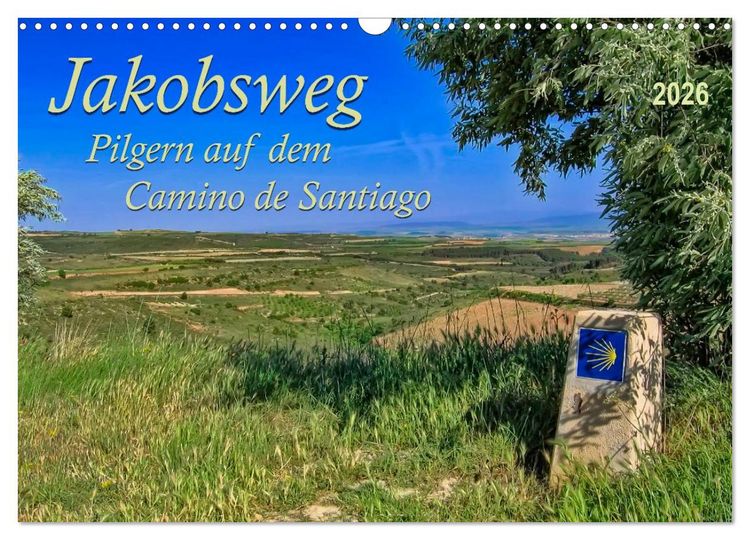 Produktbild: Jakobsweg - pilgern auf dem Camino de Santiago (Wandkalender 2026 DIN A3 quer), CALVENDO Monatskalender