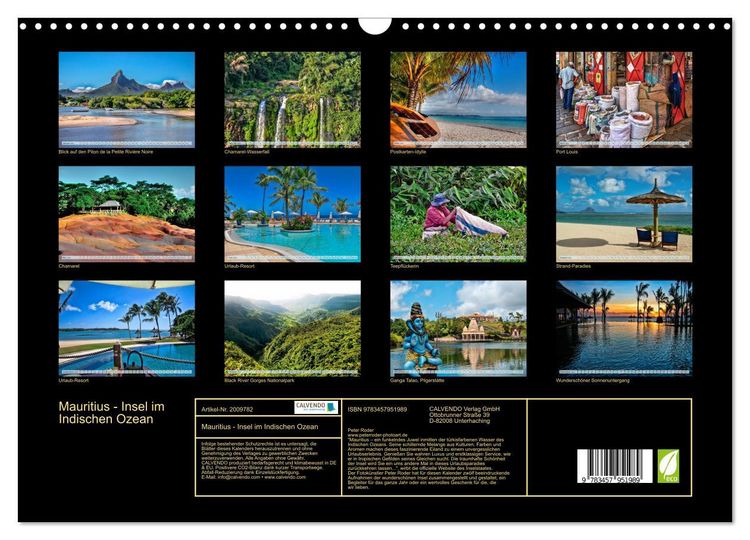 Produktbild: Mauritius - Insel im Indischen Ozean (Wandkalender 2026 DIN A3 quer), CALVENDO Monatskalender