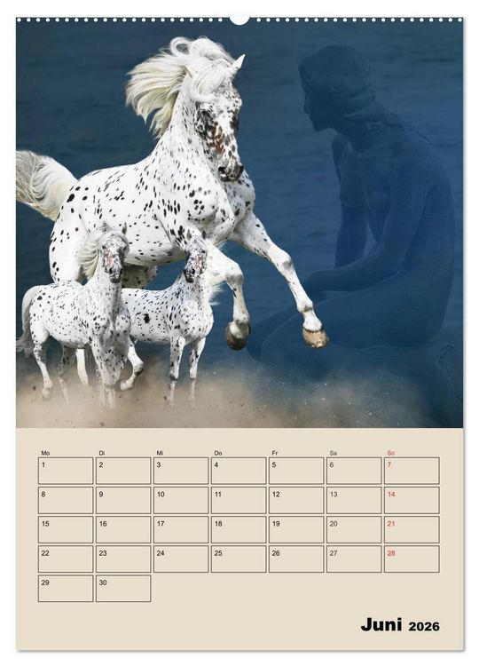 Produktbild: Pferdetr&auml;umereien - Traumbilder von Traumpferden (Wandkalender 2026 DIN A2 hoch), CALVENDO Monatskalender