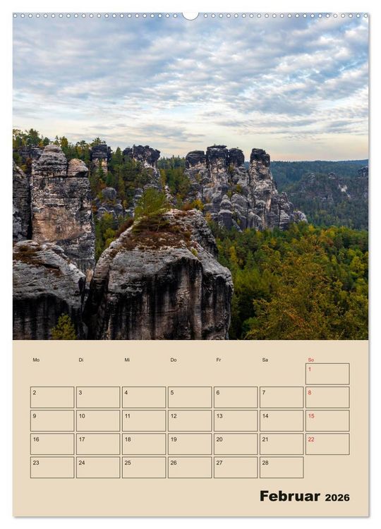 Produktbild: Zauberhafte S&auml;chsische Schweiz (hochwertiger Premium Wandkalender 2026 DIN A2 hoch), Kunstdruck in Hochglanz
