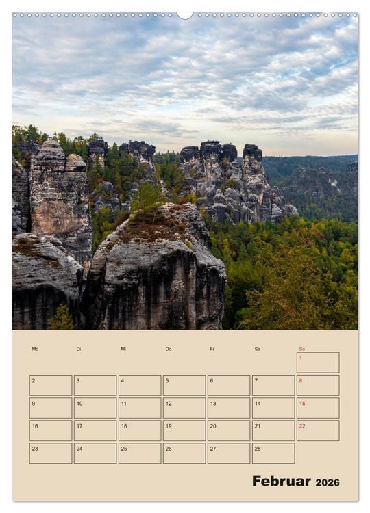 Produktbild: Zauberhafte S&auml;chsische Schweiz (Wandkalender 2026 DIN A2 hoch), CALVENDO Monatskalender
