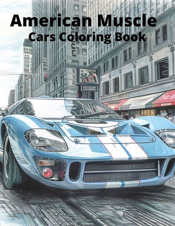 Produktbild: American Muscle Cars Coloring Book