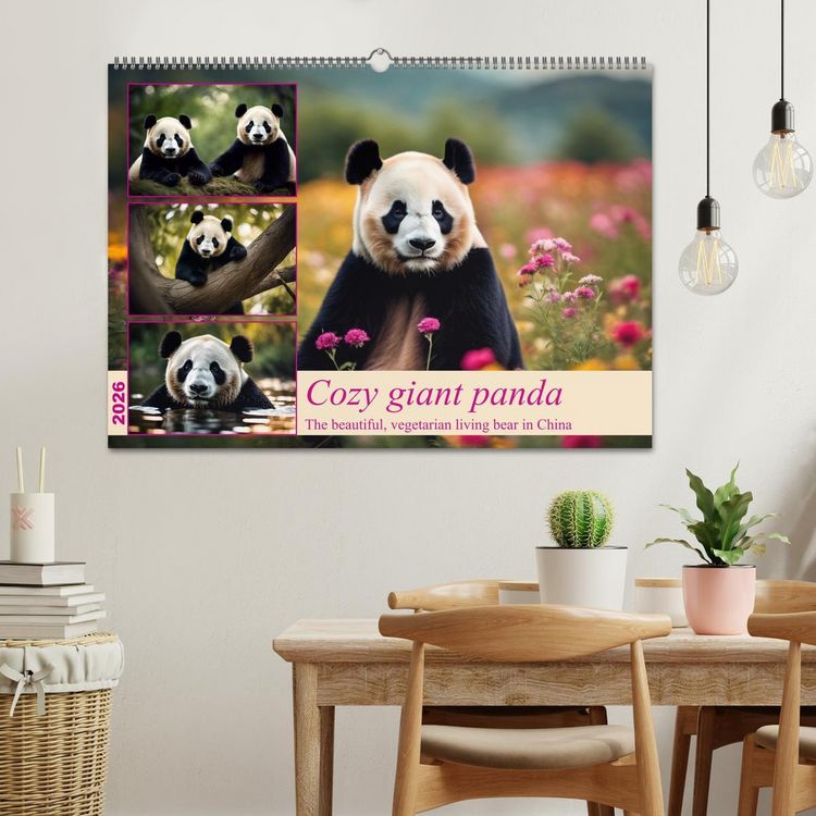 Produktbild: Cozy giant panda (Wall Calendar 2026 DIN A2 landscape), CALVENDO 12 Month Wall Calendar