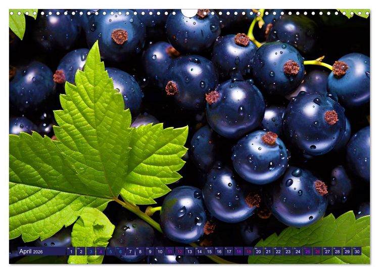 Produktbild: BLAU - Gem&uuml;se und Obst - Farbexplosion (Wandkalender 2026 DIN A3 quer), CALVENDO Monatskalender