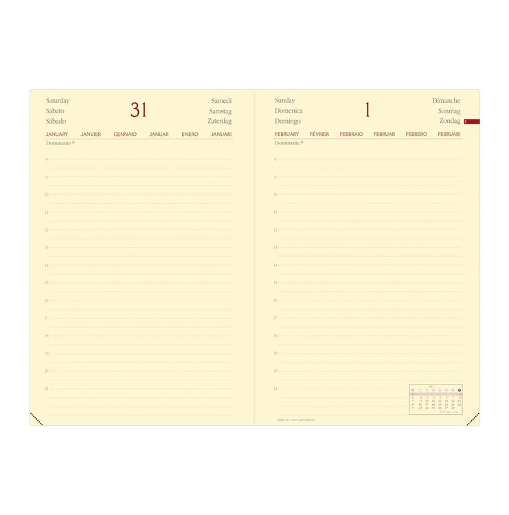 Produktbild: DAILY 21 PREST vz ML Silk weinrot El 2027