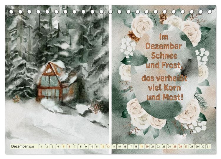 Produktbild: Regeln f&uuml;r das Wetter (Tischkalender 2026 DIN A5 quer), CALVENDO Monatskalender