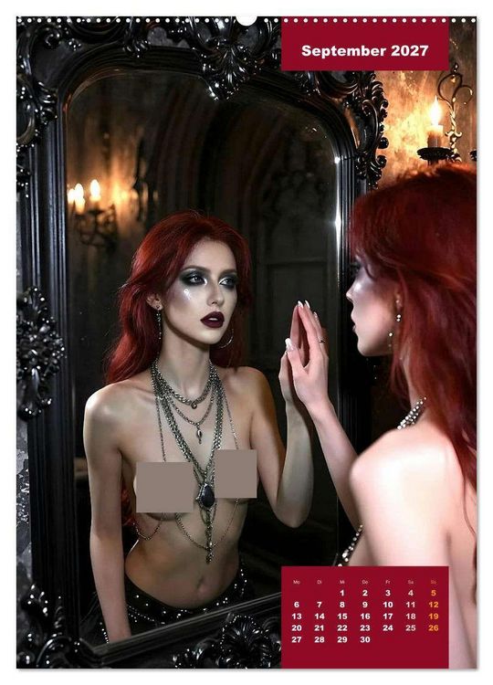 Produktbild: Gothic Engel (Wandkalender 2027 DIN A2 hoch), CALVENDO Monatskalender
