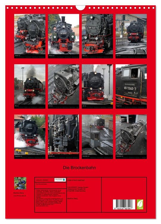 Produktbild: Die Brockenbahn (Wandkalender 2026 DIN A3 hoch), CALVENDO Monatskalender