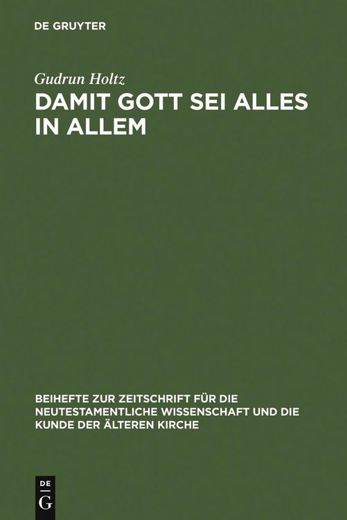 Produktbild: Damit Gott sei alles in allem