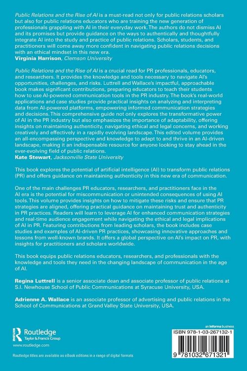 Produktbild: Public Relations and the Rise of AI