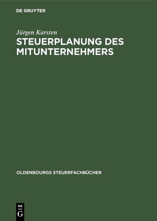 Produktbild: Steuerplanung des Mitunternehmers