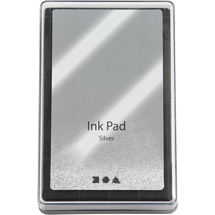 Produktbild: Creativ Company Stempelkissen, H 2 cm, Gr&ouml;&szlig;e 9x6 cm, Silber, 1 Stk