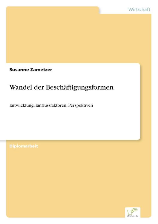 Produktbild: Wandel der Besch&auml;ftigungsformen