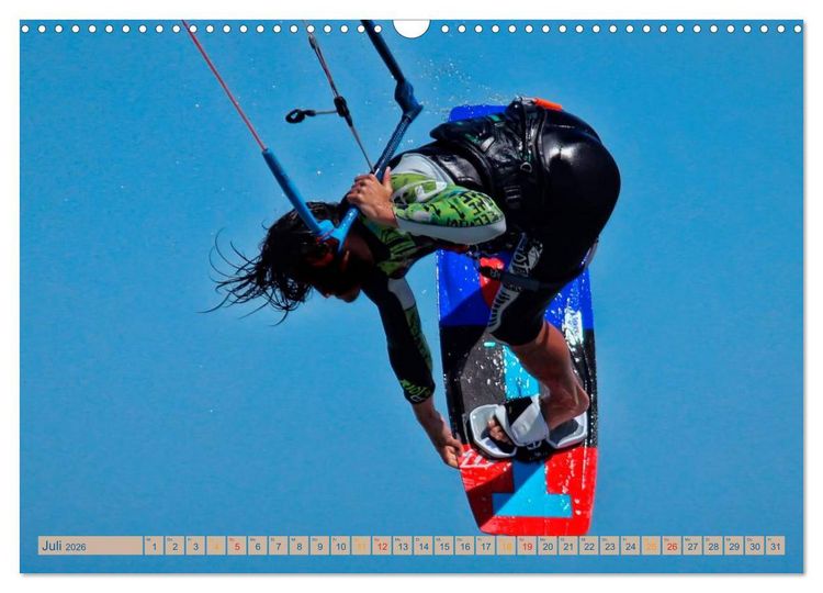 Produktbild: Kitesurfen - &uuml;ber den Wellen (Wandkalender 2026 DIN A3 quer), CALVENDO Monatskalender