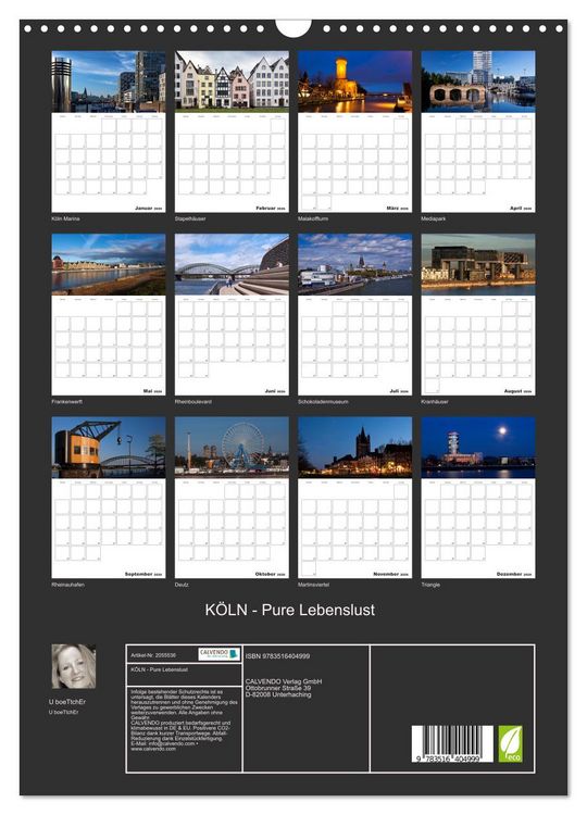 Produktbild: K&Ouml;LN - Pure Lebenslust (Wandkalender 2026 DIN A3 hoch), CALVENDO Monatskalender