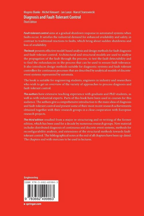 Produktbild: Diagnosis and Fault-Tolerant Control