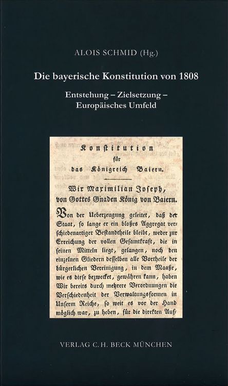 Produktbild: Die bayerische Konstitution von 1808
