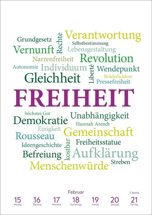 Produktbild: Was uns bewegt Wochen-Kulturkalender 2027 - Mit Worten auf Gedankenreise