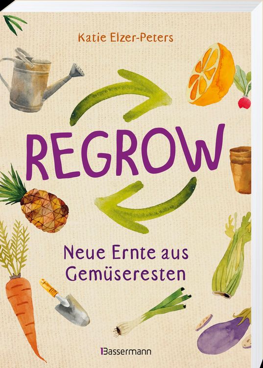 Produktbild: Regrow: Neue Ernte aus Gem&uuml;seresten - Von Avocado bis Zwiebel. Die unkomplizierte Nachzucht aus Samen, Wurzeln, St&auml;ngeln oder Bl&auml;ttern