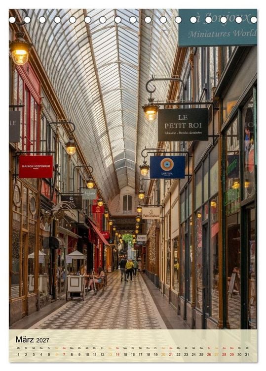 Produktbild: Pariser Passagen &ndash; Architektur und Atmosph&auml;re (Tischkalender 2027 DIN A5 hoch), CALVENDO Monatskalender