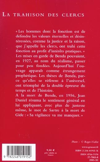 Produktbild: La trahison des clercs