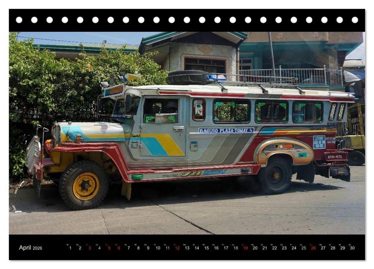 Produktbild: Jeepneys (Tischkalender 2026 DIN A5 quer), CALVENDO Monatskalender