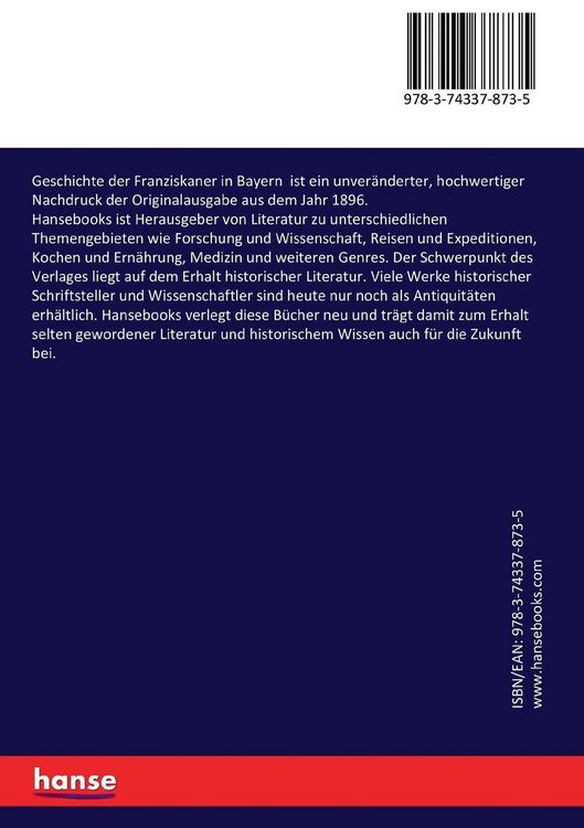 Produktbild: Geschichte der Franziskaner in Bayern