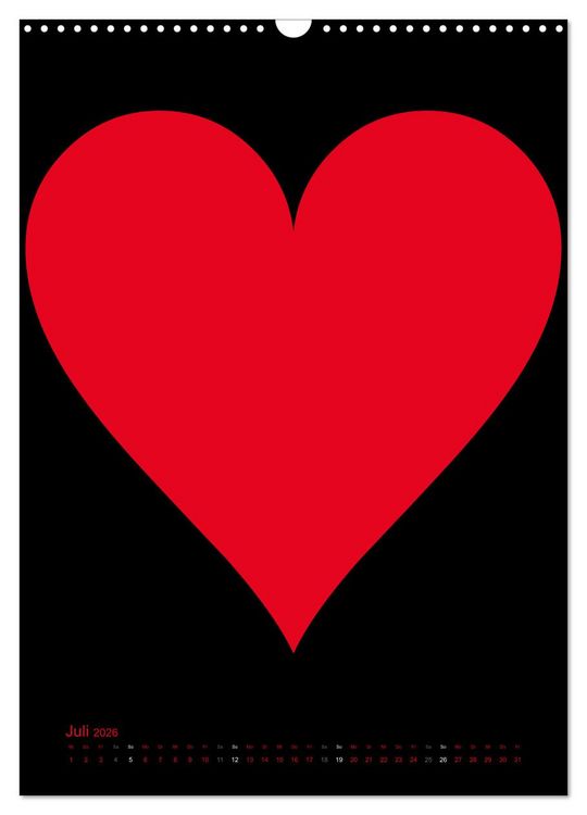 Produktbild: Foto- und Bastelkalender &bdquo;LIEBE&ldquo; in der Farbe Schwarz (Wandkalender 2026 DIN A3 hoch), CALVENDO Monatskalender