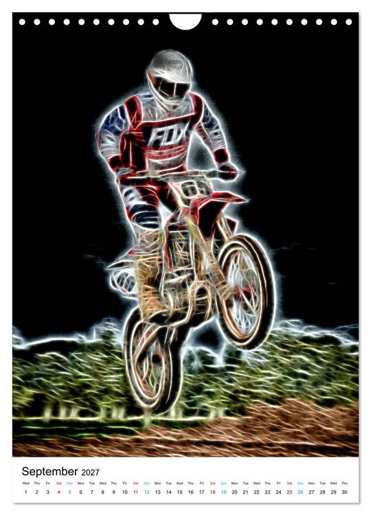 Produktbild: Electrifying Motorcross (Wall Calendar 2027 DIN A4 portrait), CALVENDO 12 Month Wall Calendar