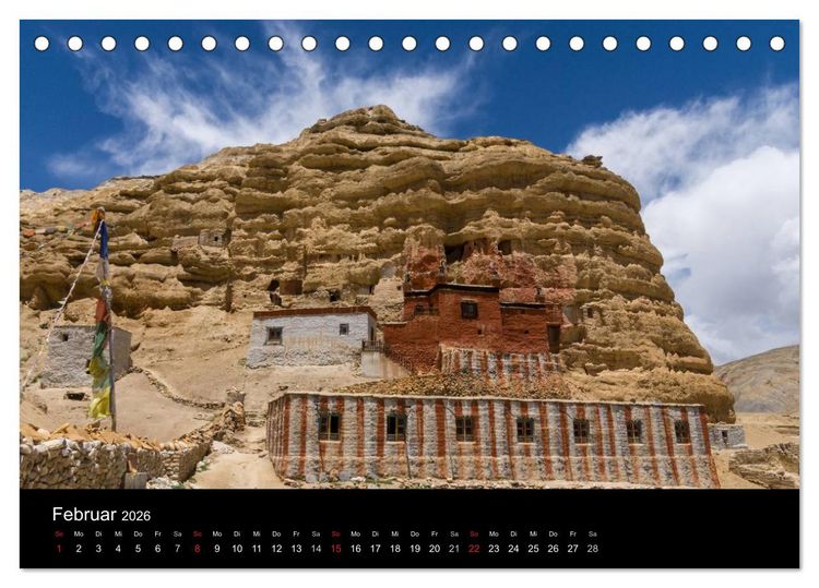 Produktbild: Buddhismus im Himalaya (Tischkalender 2026 DIN A5 quer), CALVENDO Monatskalender