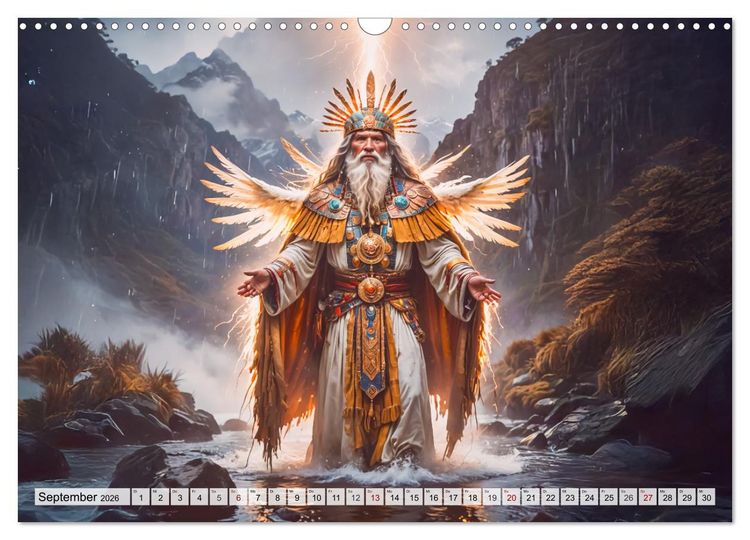 Produktbild: Inka-Mythologie - G&ouml;tter, Helden und Monster (Wandkalender 2026 DIN A3 quer), CALVENDO Monatskalender