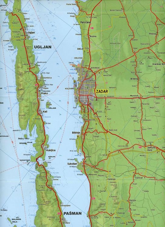 Produktbild: KOMPASS Wanderkarte 2901 Dalmatinische K&uuml;ste Nord 1:100.000