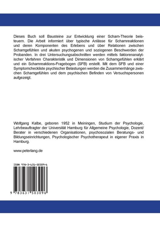 Produktbild: Scham &ndash; Komponenten, Determinanten, Dimensionen