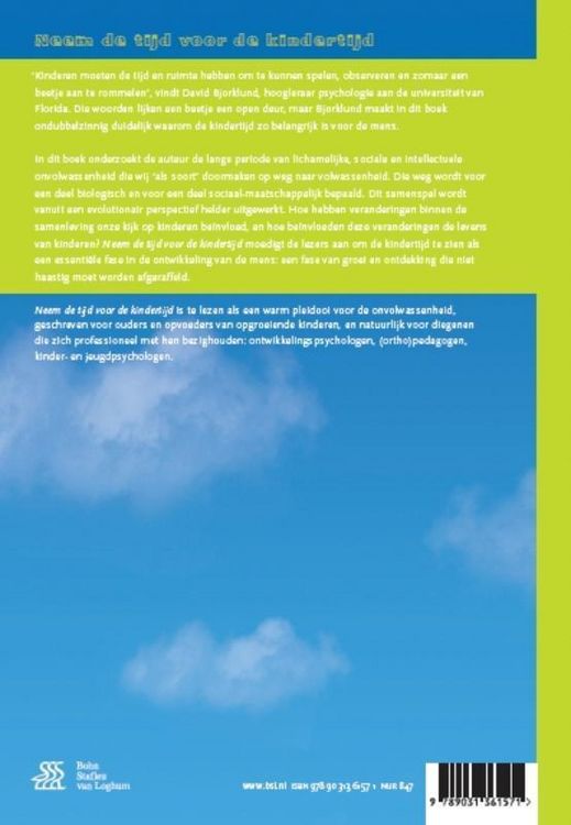 Produktbild: Neem de tijd voor de kindertijd