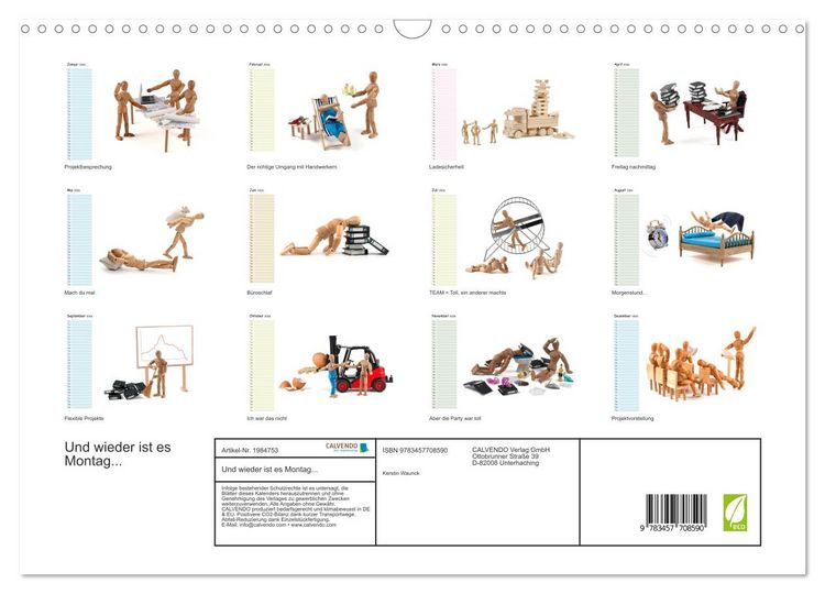 Produktbild: Und wieder ist es Montag... (Wandkalender 2026 DIN A3 quer), CALVENDO Monatskalender