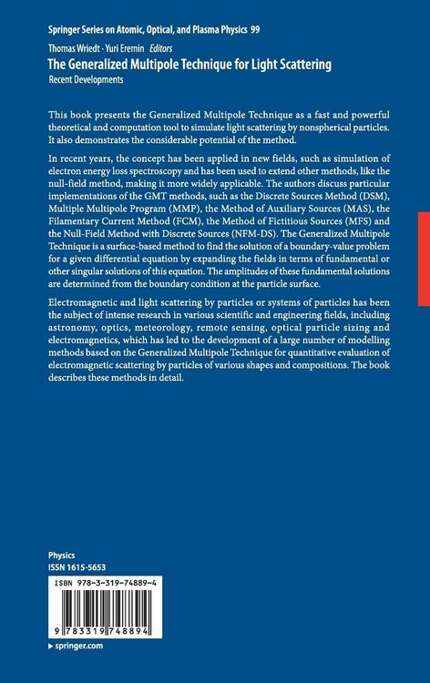 Produktbild: The Generalized Multipole Technique for Light Scattering