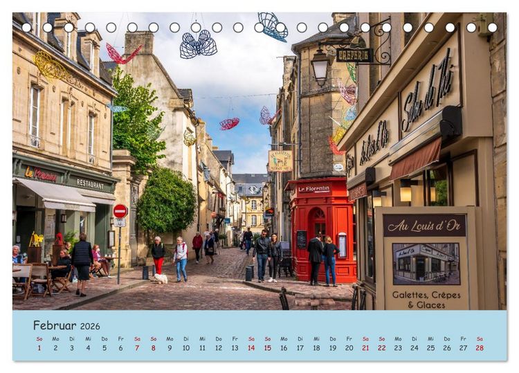 Produktbild: Unterwegs in der Normandie (Tischkalender 2026 DIN A5 quer), CALVENDO Monatskalender