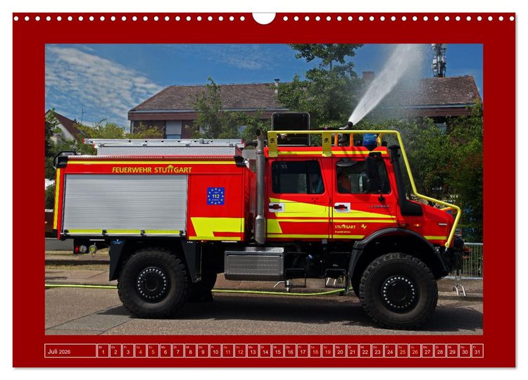 Produktbild: Unimog bei der Feuerwehr (Wandkalender 2026 DIN A3 quer), CALVENDO Monatskalender