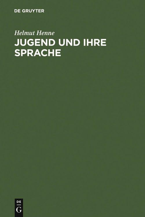 Produktbild: Jugend und ihre Sprache