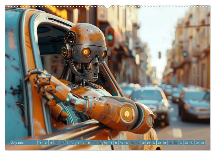 Produktbild: Robots Are Just People Too (Wall Calendar 2026 DIN A2 landscape), CALVENDO 12 Month Wall Calendar