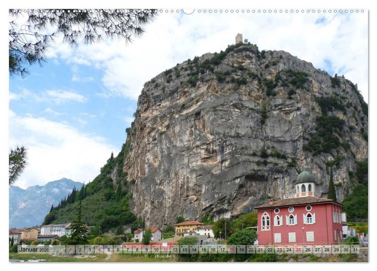 Produktbild: GARDASEE Von Arco ganz im Norden s&uuml;dw&auml;rts (hochwertiger Premium Wandkalender 2026 DIN A2 quer), Kunstdruck in Hochglanz