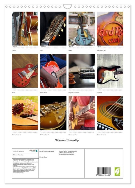 Produktbild: Gitarren Show-Up (Wandkalender 2026 DIN A3 hoch), CALVENDO Monatskalender