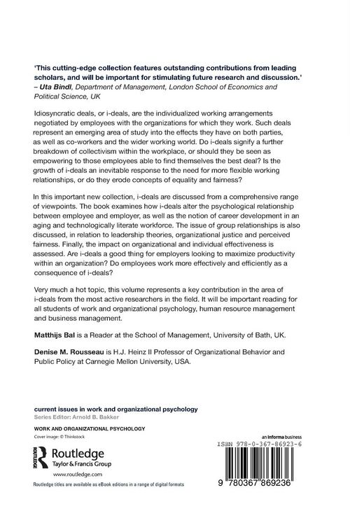 Produktbild: Idiosyncratic Deals between Employees and Organizations
