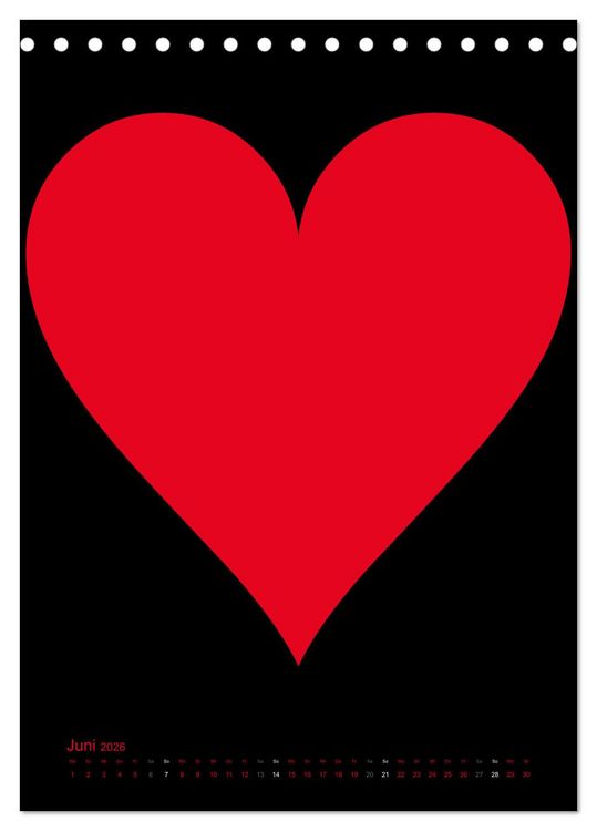 Produktbild: Foto- und Bastelkalender "LIEBE" in der Farbe Schwarz (Tischkalender 2026 DIN A5 hoch), CALVENDO Monatskalender
