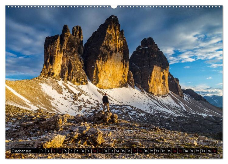 Produktbild: Drei Zinnen. Sextner Dolomiten (hochwertiger Premium Wandkalender 2026 DIN A2 quer), Kunstdruck in Hochglanz
