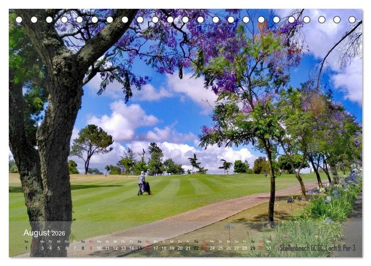 Produktbild: Golfpl&auml;tze Kapstadt - Cape Winelands und Overberg (Tischkalender 2026 DIN A5 quer), CALVENDO Monatskalender